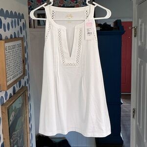 Lilly Pulitzer White Eyelet Trim Blouse